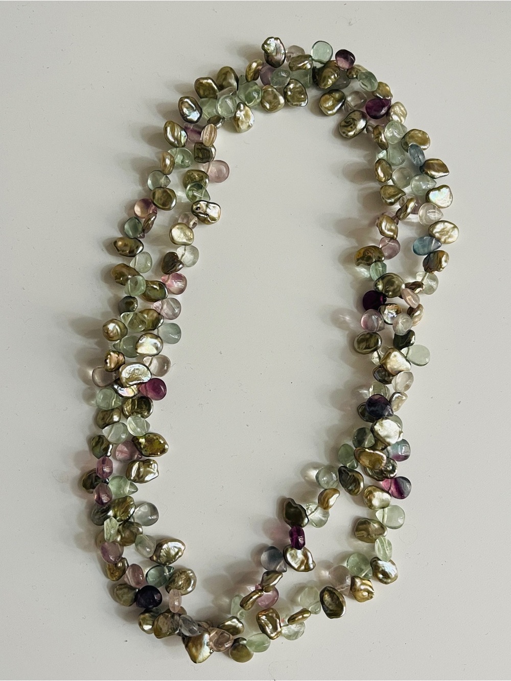 Honora 925 Multi-Color Freshwater Pearl and Gemstone Necklace signed